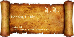 Merényi Márk névjegykártya
